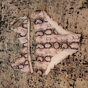 Snakeskin Print Bikini Set